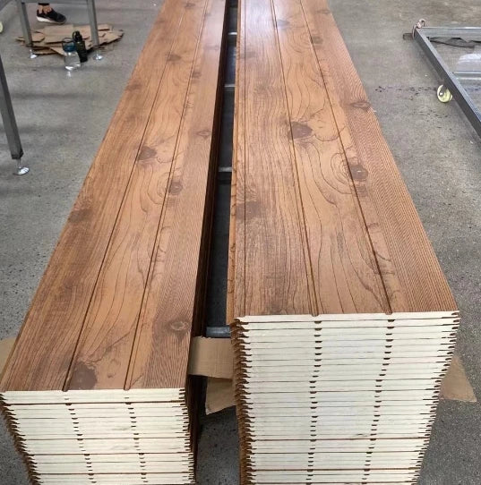 PU  Polyurethane Exterior Interior Wall Fireproof Cladding Environmental Sandwich Panels for Building