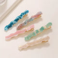Korean Cute Acetate Wave Hair Clip Sweet Metal Colorful Acrylic Alligator Clips Hairpins Wholesale