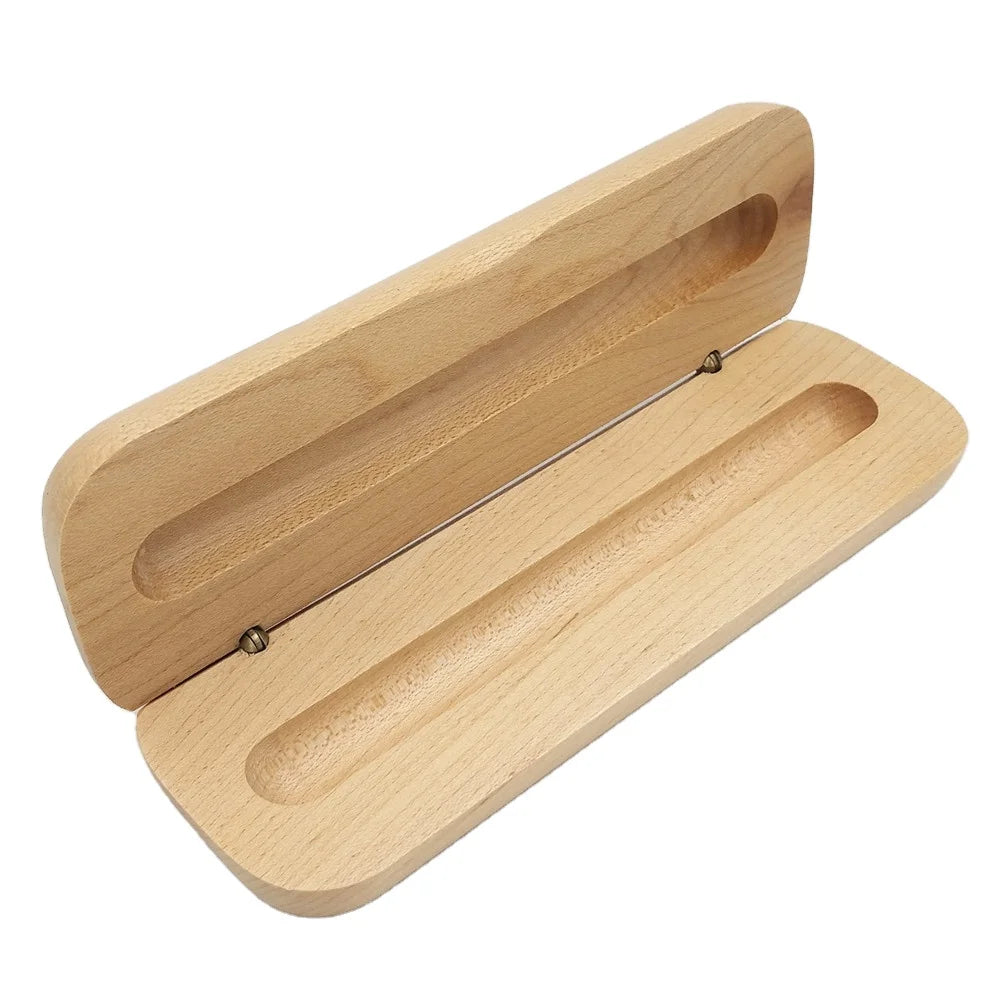Customized Factory Bamboo Gift Ballpoint Gel Pen Wood Pen Box Luxurious Logo Print Maple Cherry Laser Engraved Polished