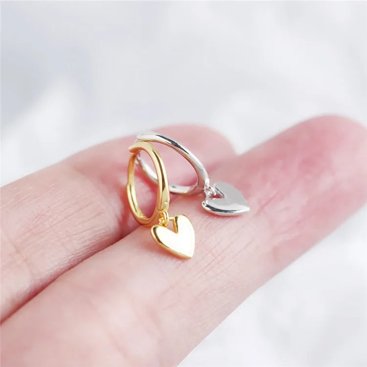 Heart Dangle Earrings for Women Jewelry Huggie Earrings Handmade Jewelry 2020 Fashion SP Popular Style S925 Sterling Silver