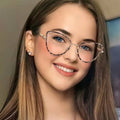 2025New Hot Oversized Frame Anti Blue Light Cat Eye Eyeglasses Square Women Glasses Trending Design Optical Computer Glasses