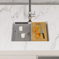 Sarlai Group 28"x19" Quartz Composite  with Ledge Workstation Undermount White 28 Granite Composite Kitchen Sink