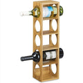 Durable and High Quality Bamboo Stackable 5-bottle Bottle Storage Containers Storage Floor Stand Wine Rack