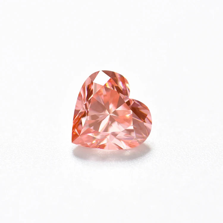1.5ct VS2 Pink Heart Diamond Excellent Cut Loose Lab CVD Cultivated Artificial Diamond with IGI Certificate