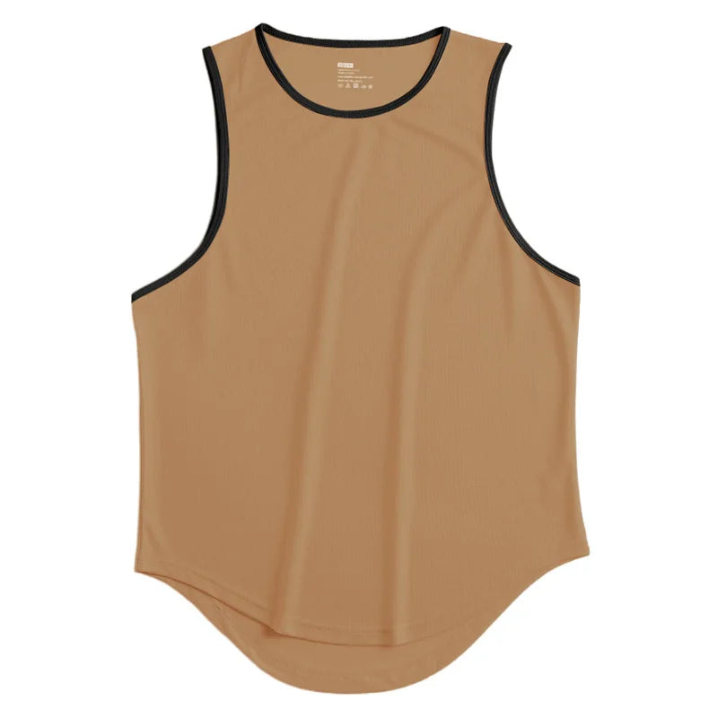 Quick Drying Vest Men's Sleeveless Running Training Basketball Loose Fitness Vest tank Top