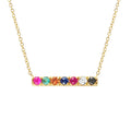 Gemnel Wholesale Dainty 18kgp Gold rainbow Chain Necklace Silver Jewellery