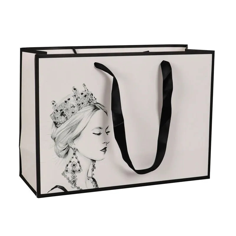Wholesale Stock High-grade Embossed Clothing Store Gift Bag Portable Shopping Paper Bag Custom logo Shopping Bags for Boutique