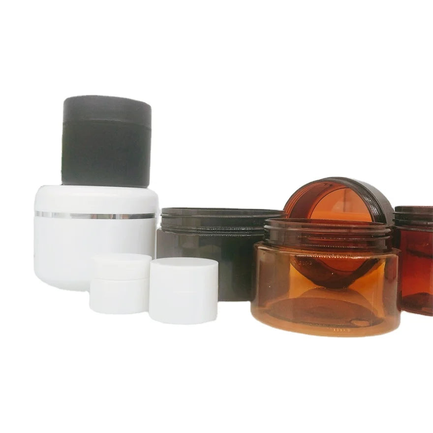 5g 15g 30g 50g 100g PP Cream Bottle Brown Cosmetic Face Cream Packaging Box Custom sealed Skin Care Product Bottle Eye Cream Jar