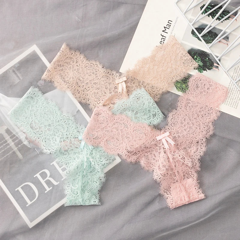 New Lace Ladies Panties Sexy Female Thong T Pants Transparent Lace Sexy Panties Female