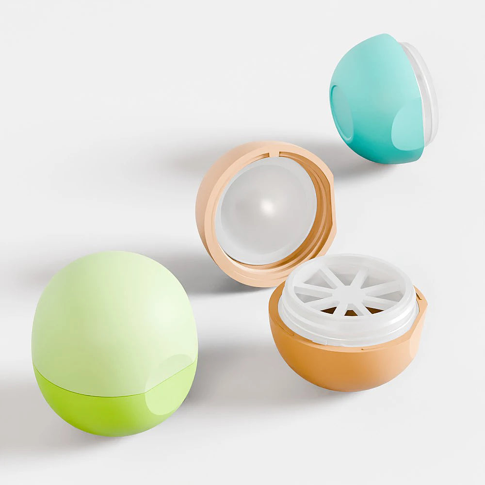 Wholesale 7g/8g/10g Egg Mini Lipstick Unique Shape Container Cosmetics Plastic Lipstick Ball Container Customizable Color