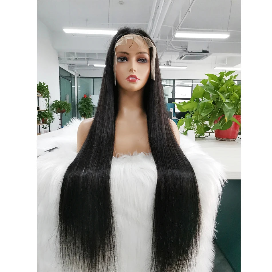 Wholesale Brazilian Virgin Hair Wigs Transparent Lace Front Straight Styles for Black Women HD for Lace Frontal Human Hair Wigs