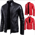 Wholesale New Autumn European and American Leisure Stand Collar Leather Jacket