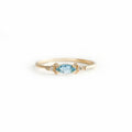 High Quality Horse Eye Blue Diamond Tail Rings S925 Sterling Silver Cz Zircon Ring for Engagement