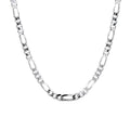 New Arrival 925 Sterling Silver Italian 5mm Diamond-Cut Figaro Chain Bracelet Necklace for Women Men Classic Handmade Jewelry