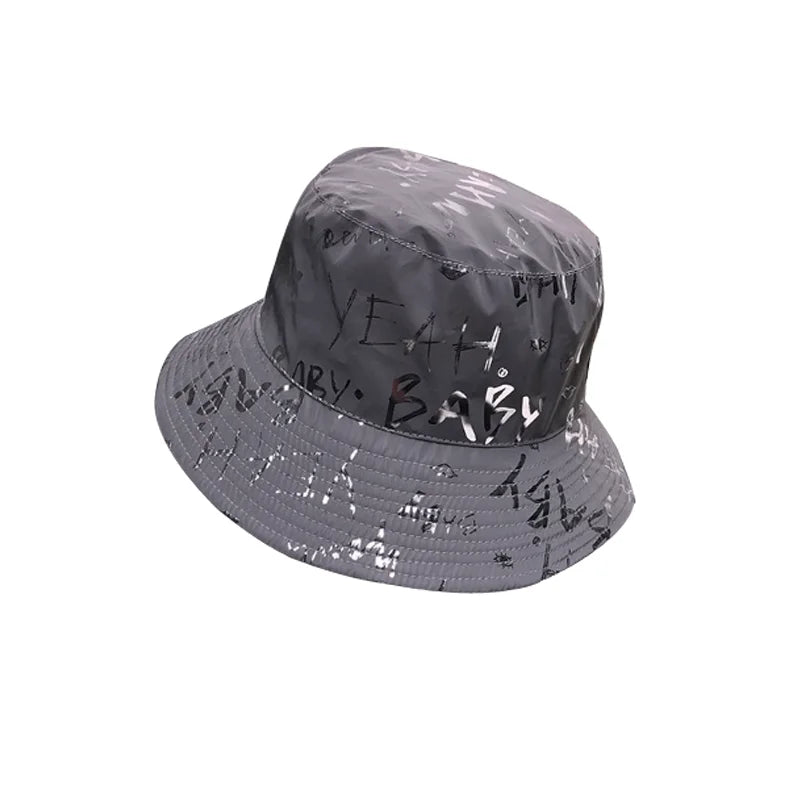 High Light Girls Boys 6 Panel Shiny Nylon Sport Running Grey Reflective Hat Women Men Fashion Reflected Baseball Trucker Cap