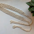 Boho Custom Woman Gift Accessories Natural Cotton Handmade Cintura Macrame Tassel Belt