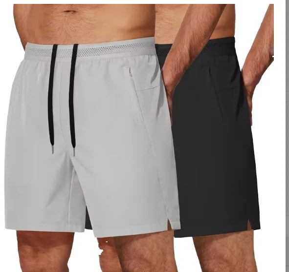2024 Summer High Quality Polyester Spandex 2-Pack Workout Shorts Custom Logo OEM Plus Size Athletic Gym Shorts