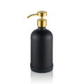 500ml Matte Black Glass Hand Wash Container Bottle Dispenser With Sticker Refillable Liquid Customized Package for Bathroom