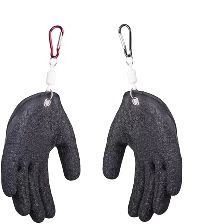 Non slip Fish Catch Rubber Gloves Anti Puncture Anti Prick Waterproof Magnetic Fishing Glove