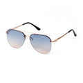 2024 Fashion Brand Designer Gradient Driving UV400 Shades Sun Gasses Classic Half Frame Metal Pilot Sunglasses for Men Women