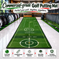 Golf Mat Custom Logo Printed Black Rubber Golf Putting Mat Wear Resistant Putting Green Rug for Golf Shop Display