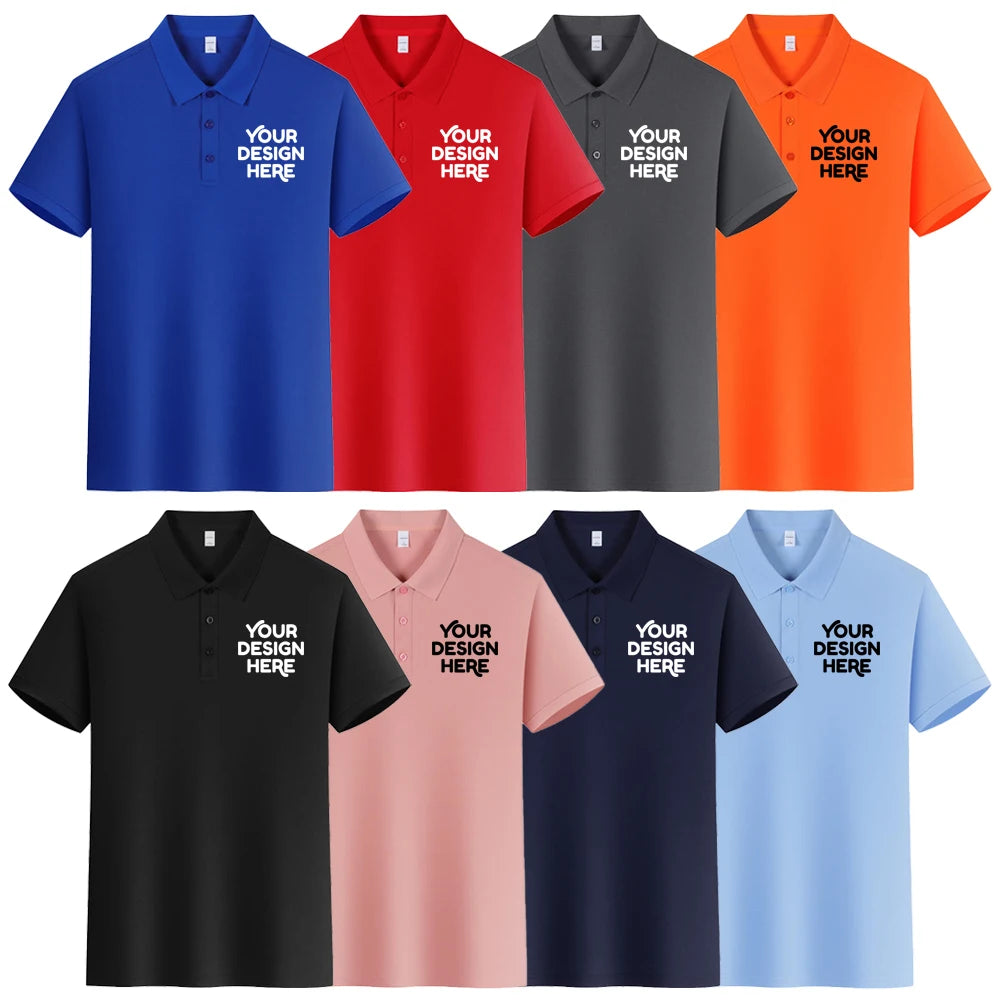 DOVEARK 2025 New Customized Spring Summer 95%Polyester 5%Spandex Comfortable Simple Match Knitted Short Sleeve Men Polo Shirt