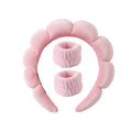 3pcs Spa Sponge Terry Towel Cloth Hair Band Headband Wristband Sets for Washing Face Makeup Headbands for Women Girls