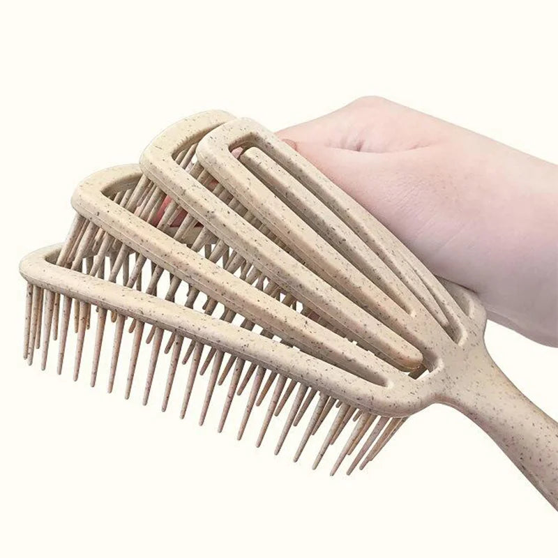 Customized Logo 4pcs Eco-friendly Scalp Massager Shampoo Brush Set Wide Tooth Comb for Hair Growth Detangling Brush