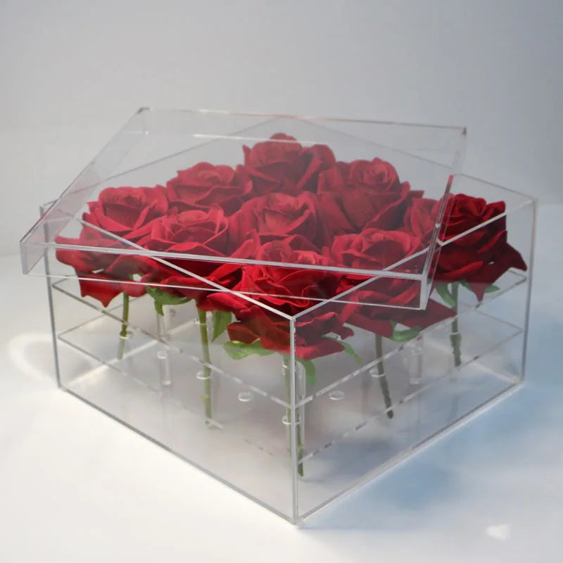 Thick clear Acrylic Box with Magnet Lid Plexiglass Acrylic square Box