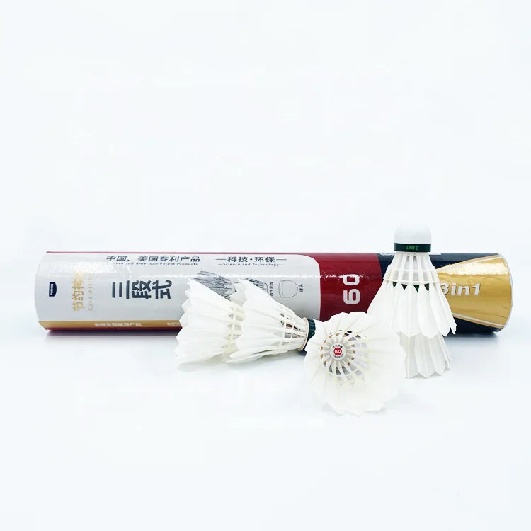 3in1 Hot Selling Model D60 Professional Tournament Badminton Shuttlecock With Speed 767778