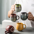 480ml Chinese Kung Fu Clear Tea & Espresso Coffee Cup Japanese Style Ceramic Clay Tea Service Carton Packed