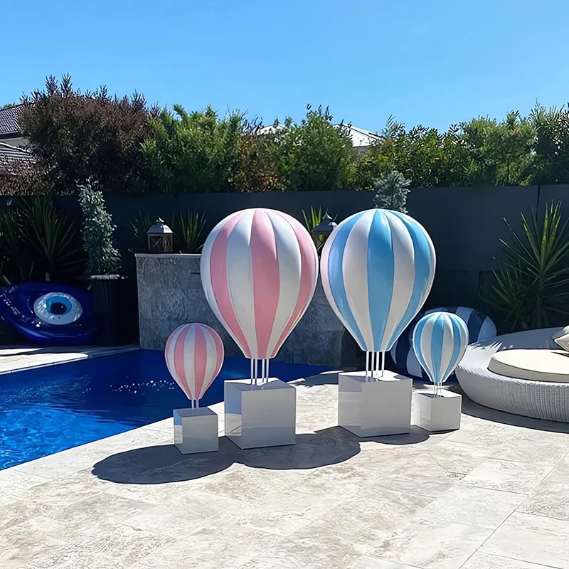Large pink Fiberglass Hot air Balloon Over Sized Statue Candyland Birthday Wedding Baby Shower Party Decorations