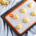 Thick Red Half Sheet Reusable Silicone Macaroon Baking Mat Silicone Mat for Baking Food in Oven 16.5 X 11.5 Inch Pack 1