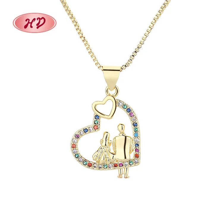 New Technology Diamond Pendant Technology Good Price Fine Fashion 18K Gold Plated Necklaces for Women