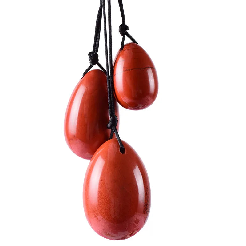 HY Nephrite Jade Yoni Eggs Set Red Jasper Natural 2025 for Women Love Customized Logo for Women