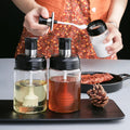Kitchen Plastic Seasoning Container Set with Shaker Lid Glass Spice Jar Spoon Seasoning Bottle Dispenser Box Salt Shaker Type