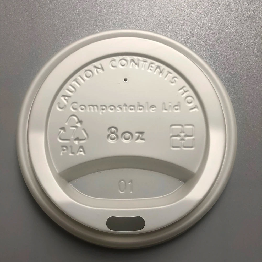 2022 Supplier Biodegradable Non Spill LFGB Certified Disc Cap for 62mm Coffee Cup Compostable PLA