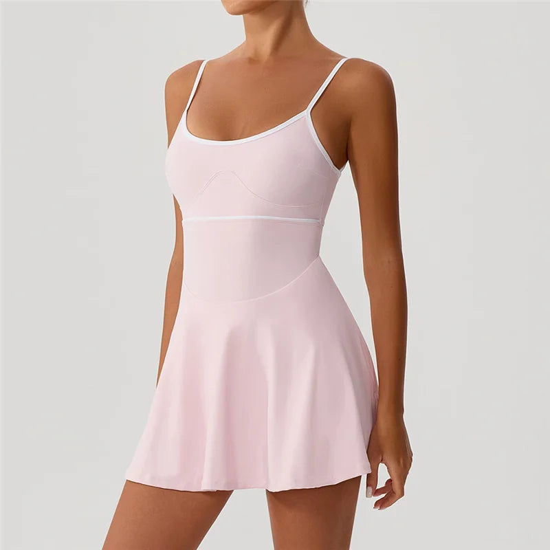 M352 Custom Women Spandex/Nylon Quick Dry High Stretch Fitness Training Yoga Wear Breathable Sleeveless Tennis Golf Skirt