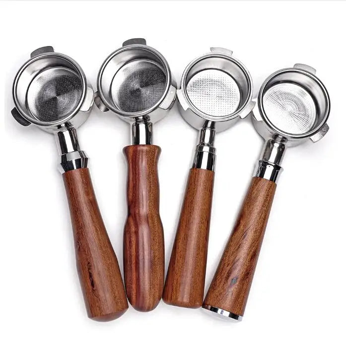 Espresso Coffee Machine Portafilter 51/54/58mm Bottomless Coffee Espresso Machine With Wood Handle Kitchen Accessories