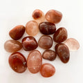 Hot Sale Natural Quartz Crystal Gravel Red Rutilated Quartz Tumbled Stone