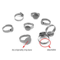 Wholesale Stainless Steel Adjustable Flat Ring Base for DIY Jewelry Accessories