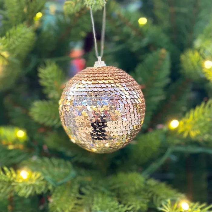 8cm/3pcs 10cm/2pcs Handmade Foam Sequin Christmas Ball Ornaments for Trees and Parties OEM Brand Made in China (ZHE)
