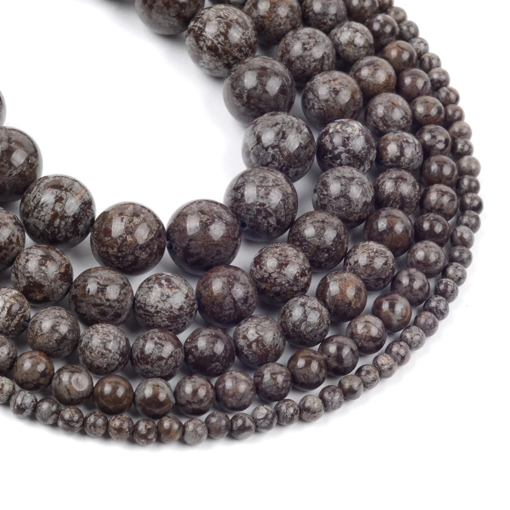 Wholesale Natural Stone Brown Snowflake Loose Beads for Jewelry Making Diy Bracelet Necklace