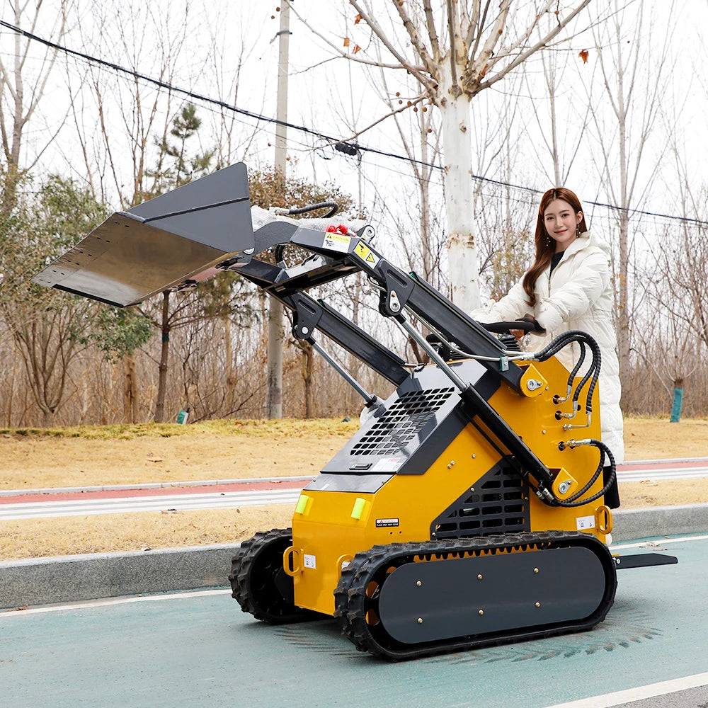 Hydraulic Joystick Control Rubber Tracks diesel Engine Power Model YF380 Sell to USA Mini Loader Skid Steer