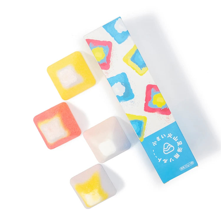 Hot Selling Funny Natural Organic Bubble Custom Colorful Small Volcano Pyramid Bath Bomb