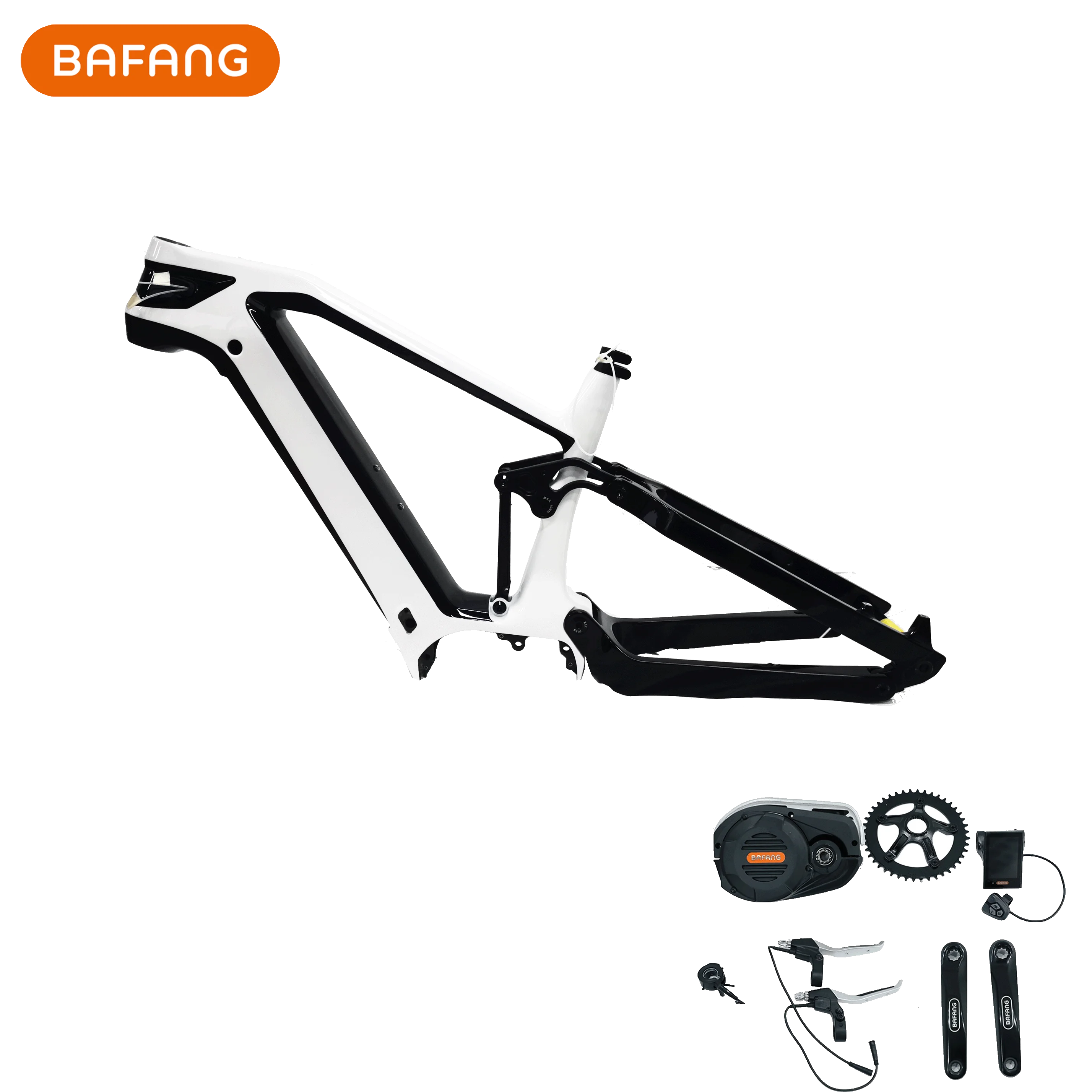 250-1000w Bafang Ebike M620 M600 M500 Carbon Fiber Frame for EMTB M560 M510 EMTB Full Suspension Carbon Snow EBike Frame Set