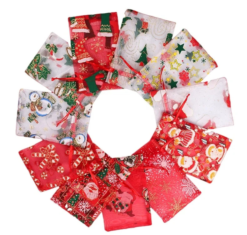 Promotion Large White Jewelry Organza Bags Drawstring Wrapping Cosmetic Bags Pouches Organza Gift Bags With Logo