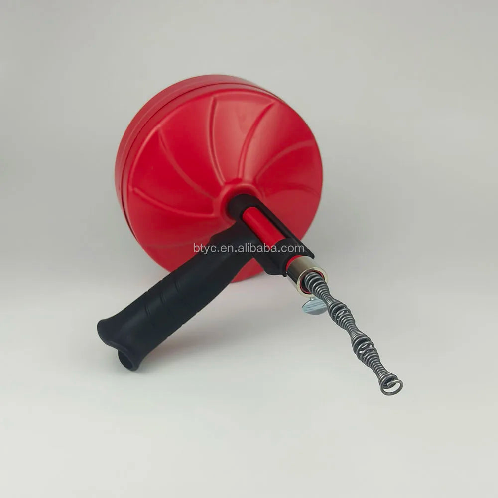 35FT Drain Snake for Clog Removal Drill Powered & Manual Auger 1/4 Inch Plumbing Snake for Kitchen Sink