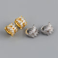 Fashion Luxury 925 Sterling Silver 18k Gold Plated Zircon Simple Huggie Hoop Earrings for Women