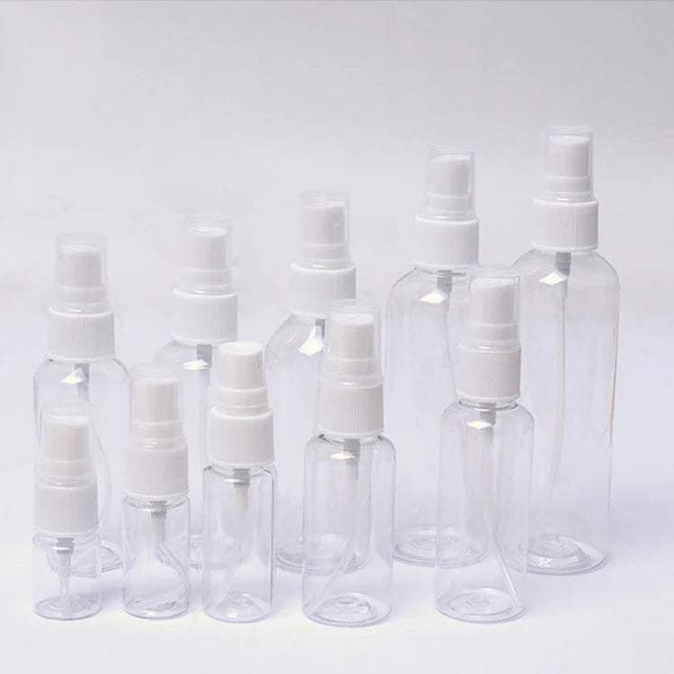 Fine Mist Empty Plastic Spray Bottles for Perfume & Skin Care 30ml 500ml Capacity Amber White Clear Options Cosmetic Packaging